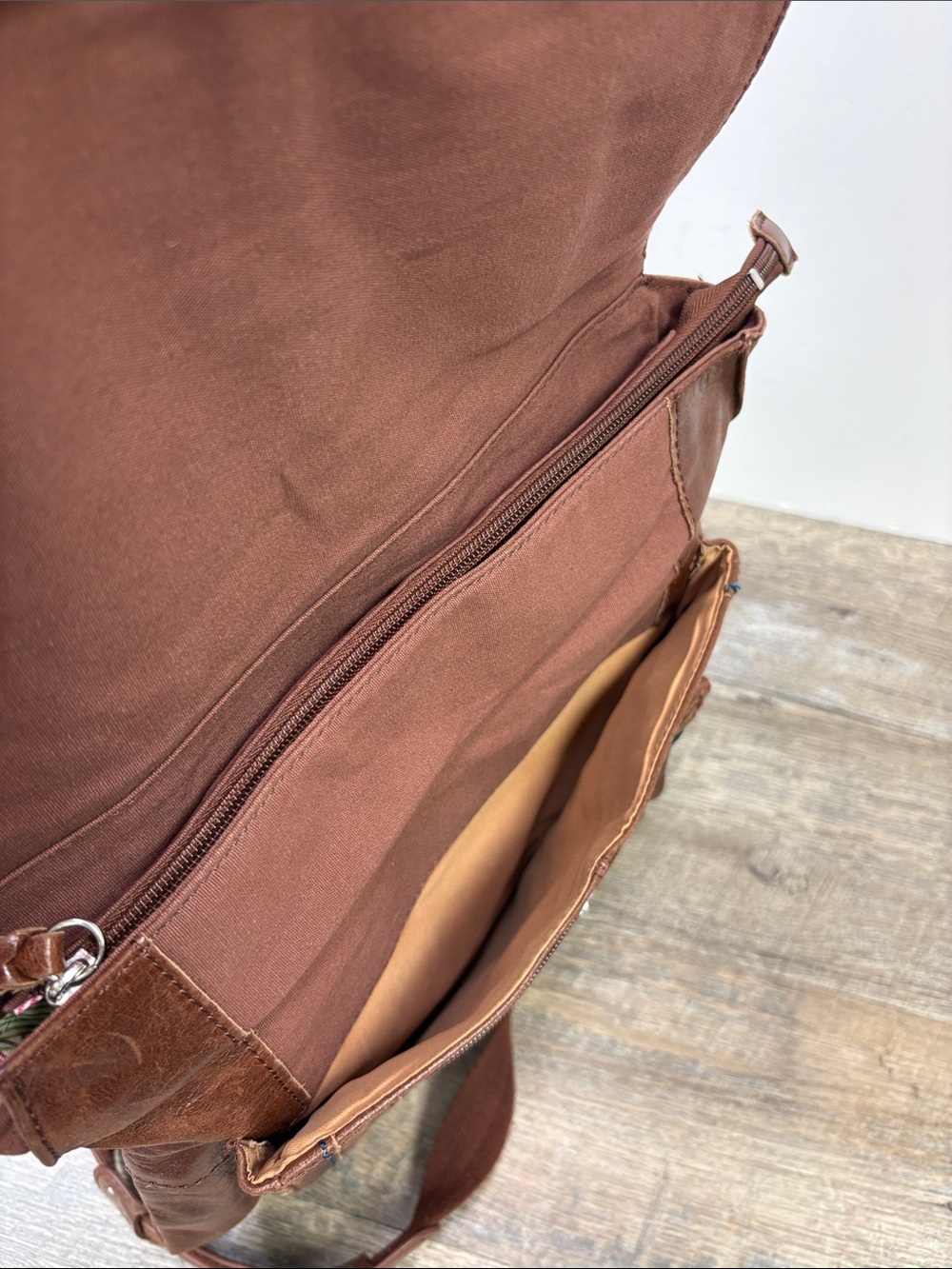 The Sak Brown Leather Convertible Backpack Crossbody Bag - Picture 6 of 14